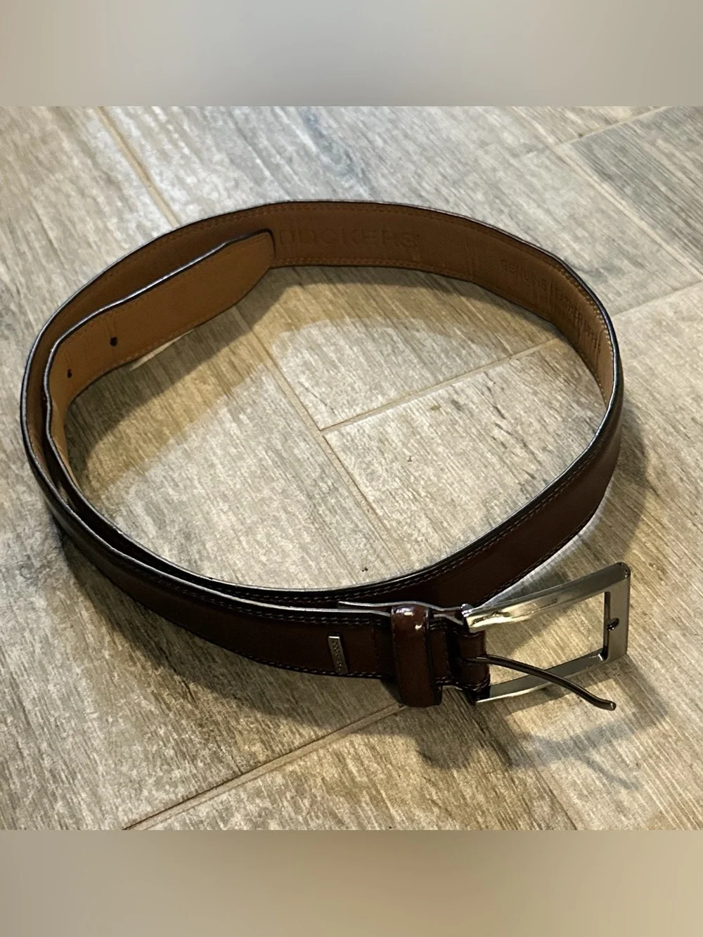 Dockers Brown Leather Belt Size 34 Casual Classic Business Office